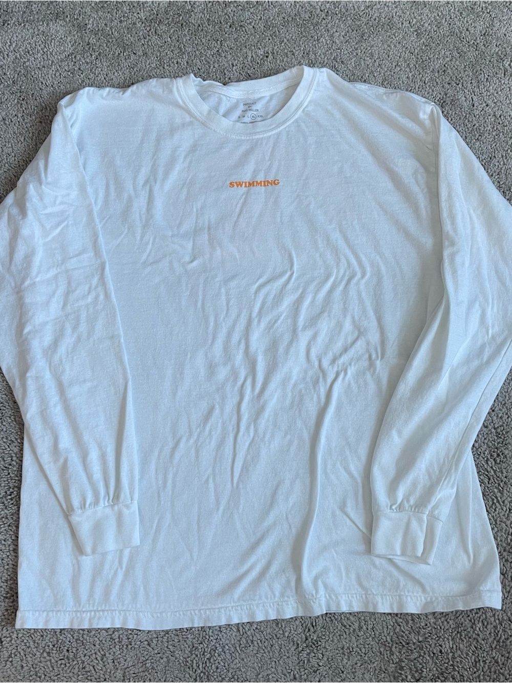 Mac Miller Swimming Long Sleeve Shirt White XL 23x30
